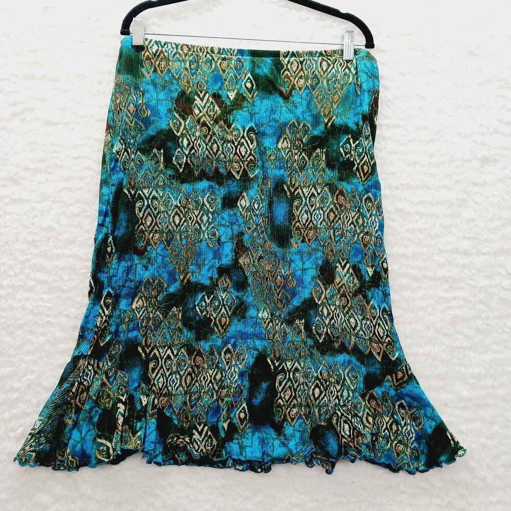 Skirt Midi Whimsycore Indie Sleaze Folkcore Resort Cottagecore Y2K Artsy Size L